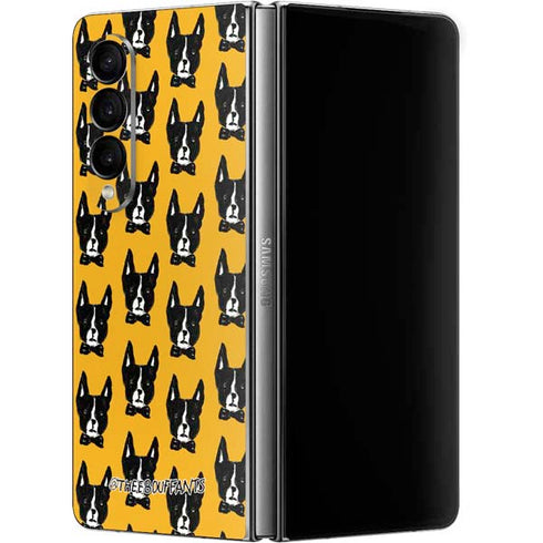 Bouffants and Broken Hearts Boston Terrier Galaxy Z Fold4 5G Skin
